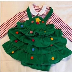 Baby Boden Christmas Tree Outfit 3-6m